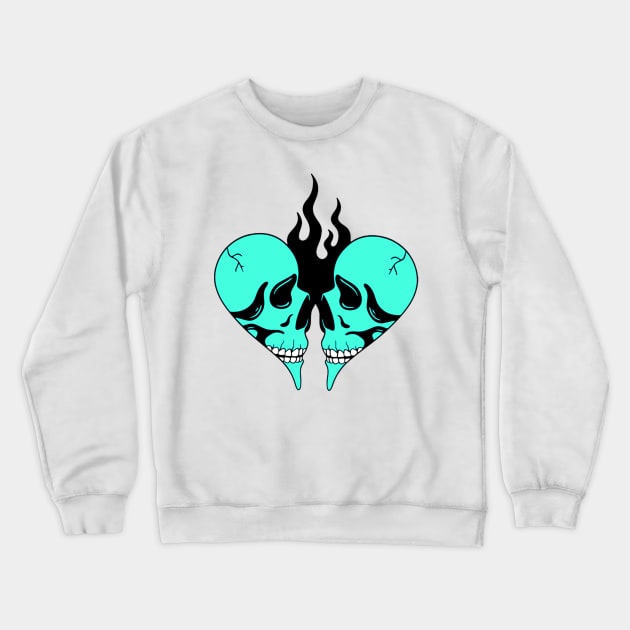 Heart Shaped Skull Crewneck Sweatshirt by Casino Royal 